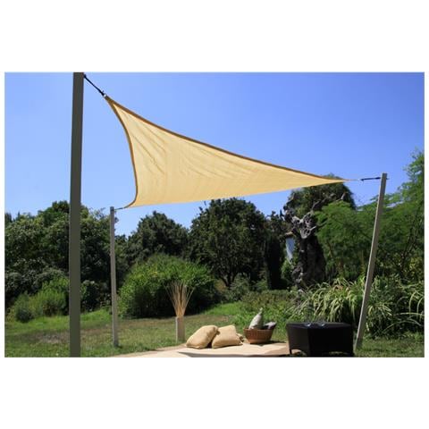 Vela Triangolare Dimensioni 360x360x360cm Colore Beige - Foto 1
