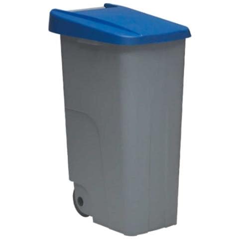 Secchio Spazzatura Con Ruote 85 L 42 X 57 X 76 Cm Azzurro - Foto 1