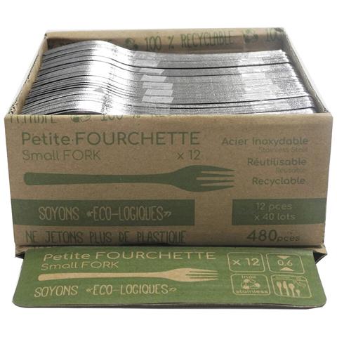 Set Di Forchette Da Dolce Ecologic Slim Acciaio Metallo (12 Unità) - Foto 3