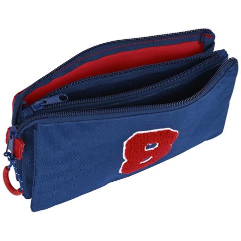 Astuccio Scuola Safta University Rosso Blu Marino (22 X 12 X 3 Cm) - Foto 2