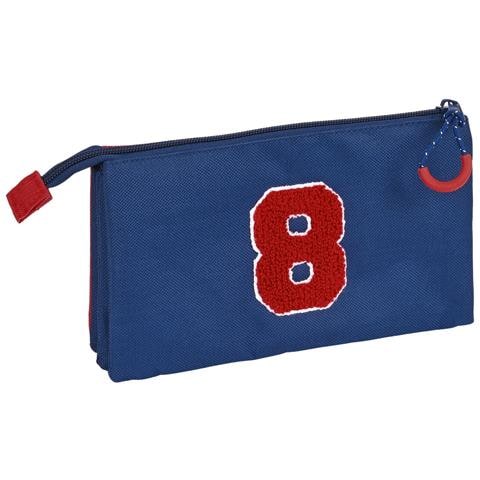 Astuccio Scuola Safta University Rosso Blu Marino (22 X 12 X 3 Cm) - Foto 3
