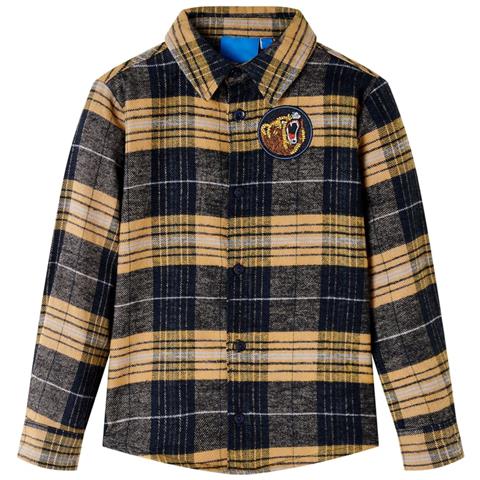 Camicia A Quadri Da Bambino Gialla E Nera 104 - Foto 1