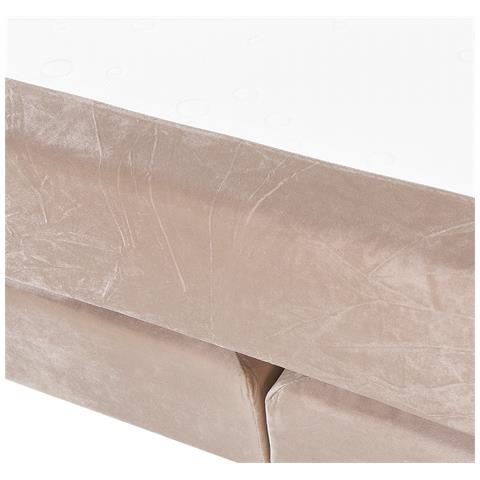 Letto Matrimoniale 160 X 200 Cm In Velluto Beige Marquise - Foto 8