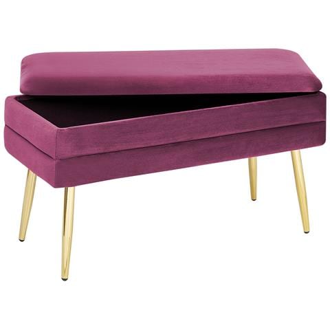 Cassapanca Durham Velluto Bordeaux - Foto 2