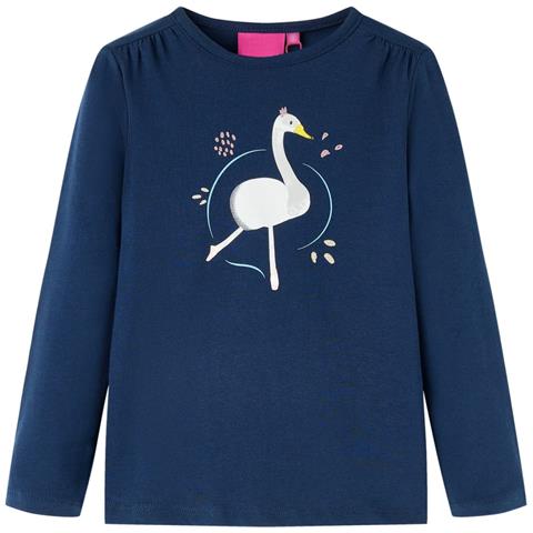 Maglietta Da Bambino A Maniche Lunghe Blu Marino 92 - Foto 1