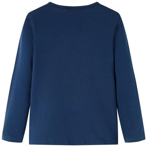 Maglietta Da Bambino A Maniche Lunghe Blu Marino 92 - Foto 2
