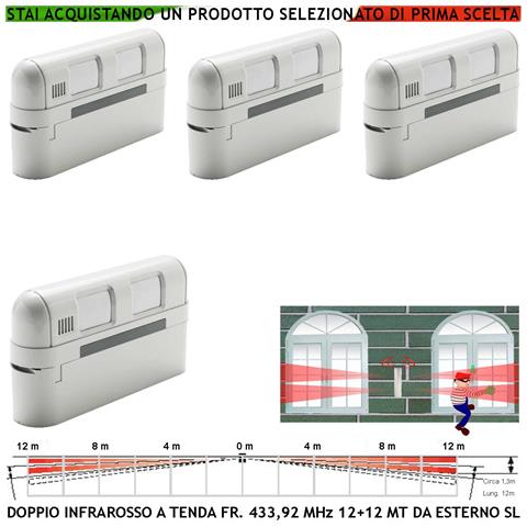Sensore Magnetico Radio Fr. 433,92 Mhz Rilevatore Sismico Regolabile 2 Pezzi Bianchi Per Antifurto Ingresso Nc E Conta - Foto 1