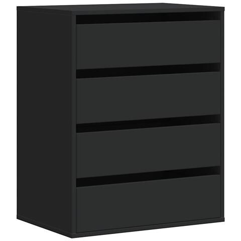 Cassettiera Angolare Nera 60x41x76 Cm In Legno Multistrato - Foto 1