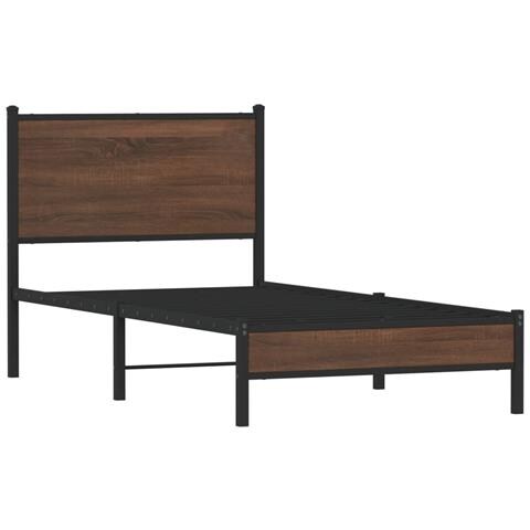Giroletto senza Materasso in Metallo Rovere Marrone 75x190 cm - Foto 2