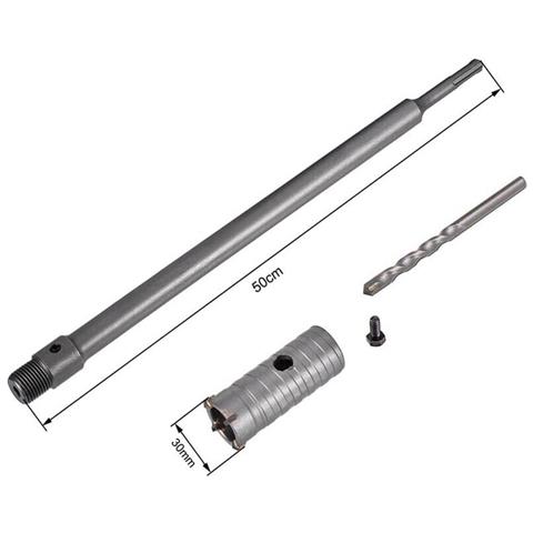 Fresa A Tazza 30 Mm Asta Prolunga 50 Cm Per Trapano Attacco Sds Plus - Foto 1