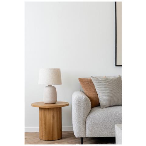 Lampada Da Tavolo Croft - Beige - Argilla Fibrosa - 30x30x47 Cm - Foto 4