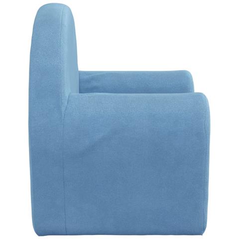 Divano Letto per Bambini Blu in Morbido Peluche - Foto 2