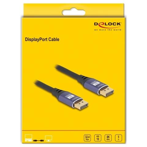Cavo DisplayPort 8K 60 Hz 5 m metallo lilla - Foto 2