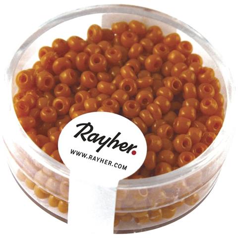 17 Grammi - Perline In Vetro Rotonde Opache Lustrate Foro Ø2,6mm - Colore Arancione - Foto 1