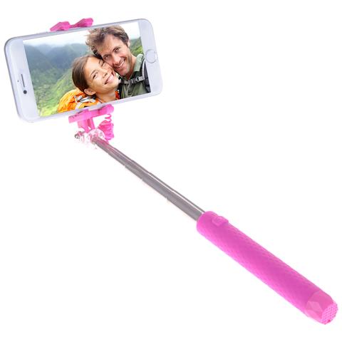 Mini Bastone Selfie Con Specchio 3x3x13 Cm. Colore Rosa - Foto 5