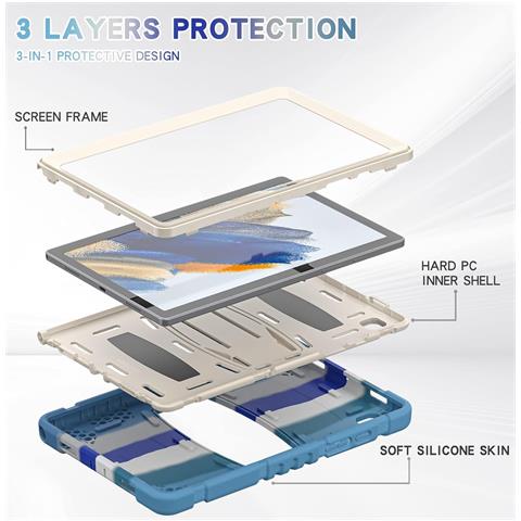 Custodia Resistente Per Ipad 6/air2 9.7"" Con Supporto, Blu – Protezione E Stile! - Foto 2