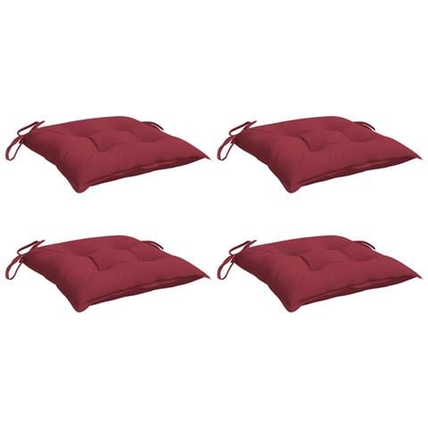 Cuscini Per Pallet 4 Pz Rosso Vino 50x50x7 Cm Tessuto Oxford - Foto 2