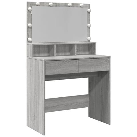 Toeletta Con Led Grigio Sonoma 80x41x134,5 Cm - Foto 1
