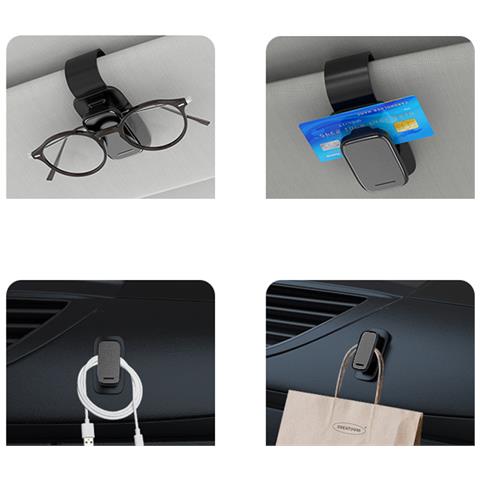 Elegante Clip Per Occhiali Da Sole Per Auto Grigio Scuro - Foto 4