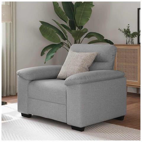 Divano Sedia Grigio Nuvola 55 cm in Tessuto - Foto 2