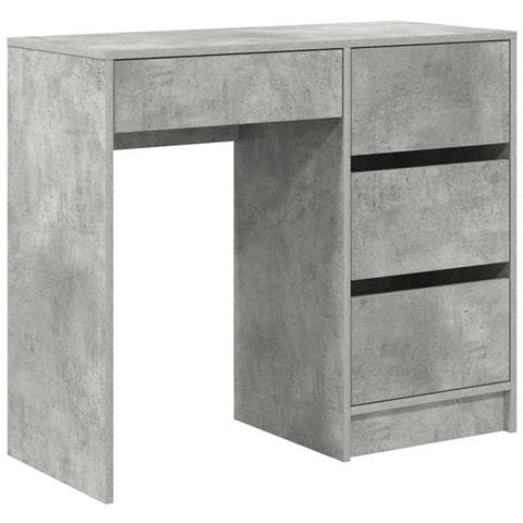 Scrivania Grigia Grigio Cemento Cemento Standard Stoccaggio - Foto 1