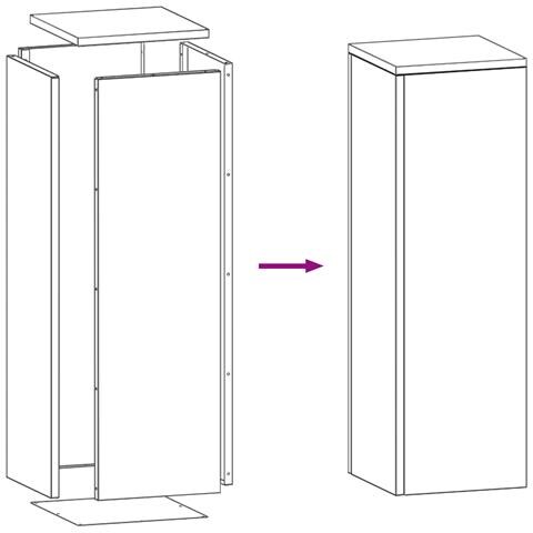 Supporti per Piante da Esterno Pilastro 2 pz Antracite 24x24x75 cm Acciaio - Foto 9