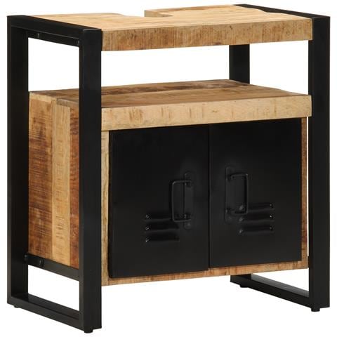 Mobile per Lavabo 55x35x60 cm in Legno Grezzo - Foto 2