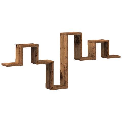 Mensola a parete in legno antico 104,5x10x43 cm in legno ingegnerizzato - Foto 1