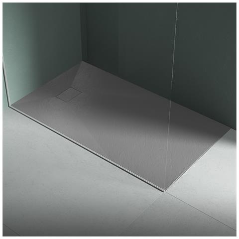 Piatto Doccia In Resina 80x140 Cm Effetto Pietra Colore Grigio Cuba - Foto 1