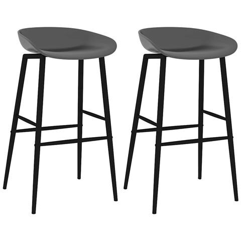 Sedie Da Bar 2 Pz Grigie - Foto 2
