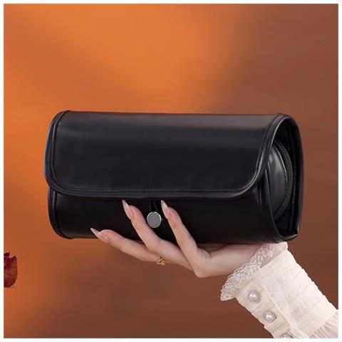 Borsa Trucco Pieghevole Multifunzionale - Pochette Organizer Cosmetici Professionale Black - Foto 3