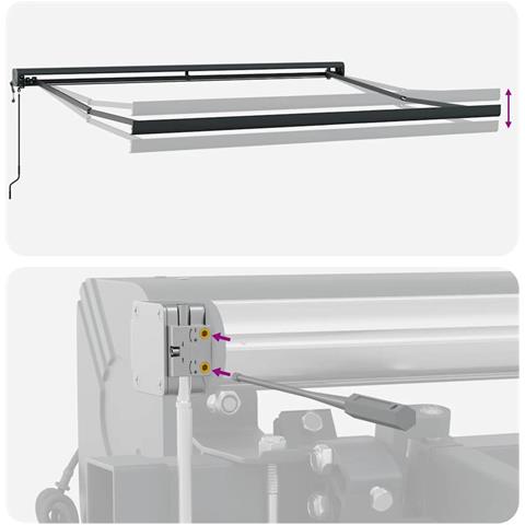 Tenda da Sole Retrattile Automatica Marrone 300x250 cm - Foto 9