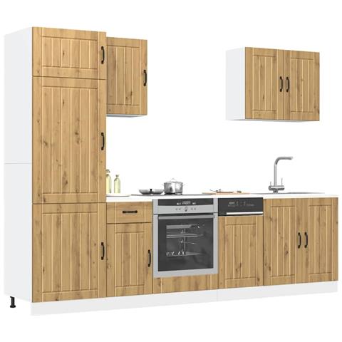 Set Mobili da Cucina 7 pz Lucca Rovere Artigianale Truciolato - Foto 2