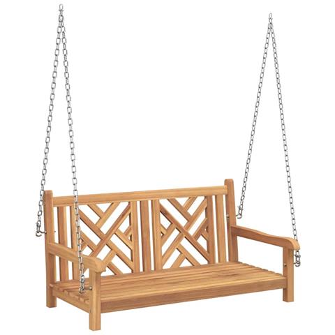 Panchina a Dondolo Altro Marrone 114 x 60 x 64 cm - Foto 1