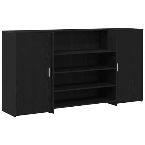 Banco Reception Rovere Nero 200x50x103,5 cm Legno Multistrato - Foto 1