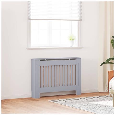 Copertura per radiatori 2 pcs Grigio 112 x 19 x 81.5 cm - Foto 2