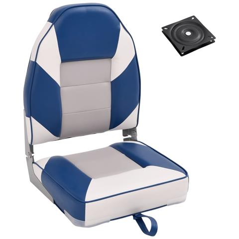 Set Sedile da Barca Pieghevole 2pz con Schienale Alto - Foto 1