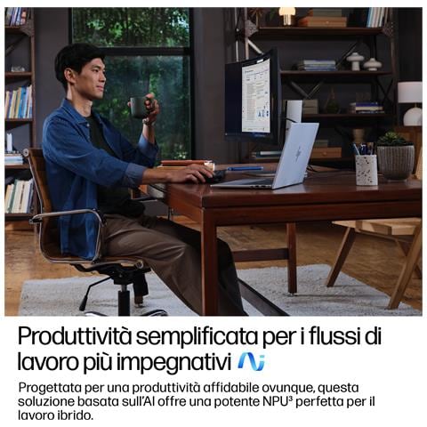 EliteBook 8 G1i Next Gen AI PC Wolf Pro Security Edition Copilot+ PC Intel Core Ultra 5 226V Computer portatile 40,6 cm (16") WUXGA 16 GB LPDDR5x-SDRAM 512 GB SSD Wi-Fi 7 (802.11be) Windows 11 Pro Argento - Foto 2