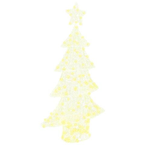 Albero di Natale con 160 LED Bianco caldo 150 cm Acrilico - Foto 1