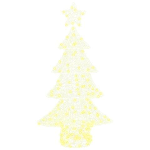 Albero di Natale con 160 LED Bianco caldo 150 cm Acrilico - Foto 2