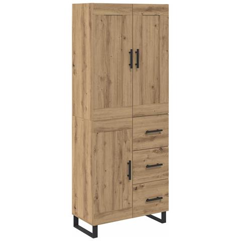 Credenza con cassetto Rovere artigianale 69,5 x 34 x 180 cm - Foto 1