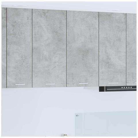 Armadio pensile con porta Riga Grigio cemento 80 x 31 x 80 cm - Foto 2