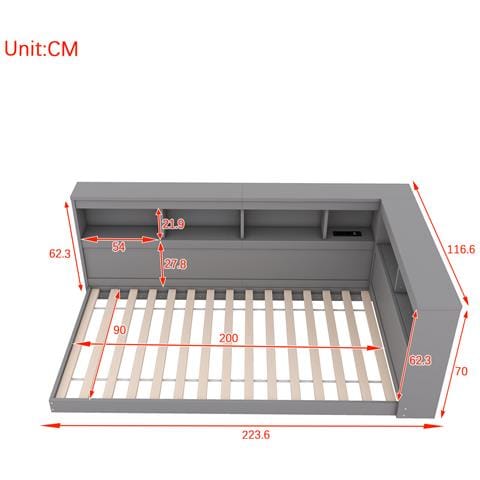 Daybed Con Vani Laterali, Prese Usb E Design Lineare Moderno - Foto 3
