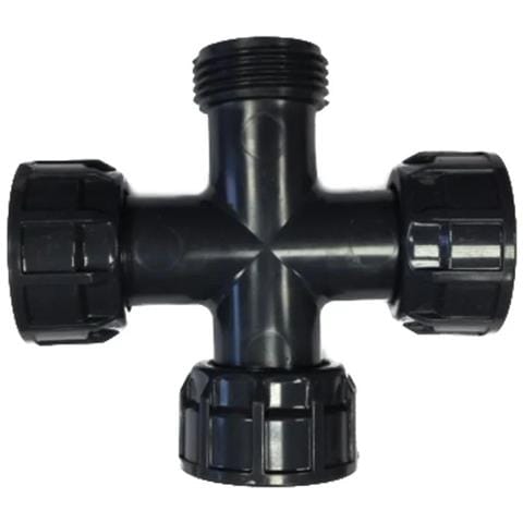 Distributore A Croce Pvc 1 Pollice  Raccordi Per Tubi Irrigazione - Foto 1