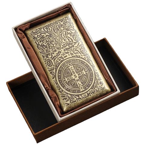 Portasigarette Costantino Vintage Bronzo - Clip A Molla, Porta Sigarette In Metallo Goffrato - Foto 1
