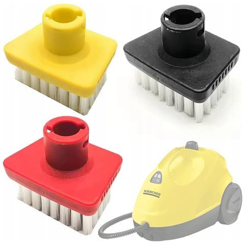 Set Di Spazzole Quadrate Per Pulitore A Vapore Compatibile Con Kärcher Sc1-sc5 - Ricambio Di Alta Qualità, Montaggio Bagnetto, Colori Diversi - Foto 1
