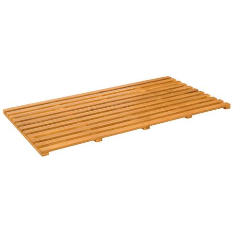 Tappeto da bagno Tinta unita Marrone 100 x 53 cm legno - Foto 1