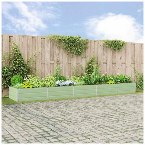 Fioriera Verde Pastello 195 x 100 x 45 cm Acciaio zincato - Foto 2