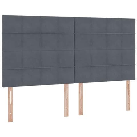 Letto con Contenitore Grigio scuro 180 x 200 cm Velluto - Foto 9