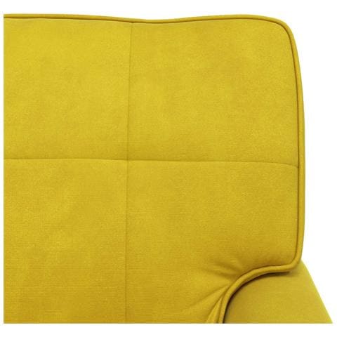 Chaise Lounge con cuscino Giallo 91 x 157 x 91 cm Velluto - Foto 9